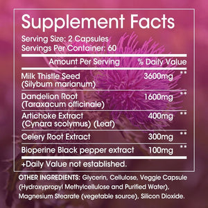 Milk Thistle Extract Capsules 6000 mg