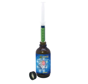NAD+Max Ultra bottle with dosing syringe