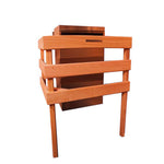 Scandia cedar sauna heater guard rail, 2-sided Medium, shown around an electric sauna heater